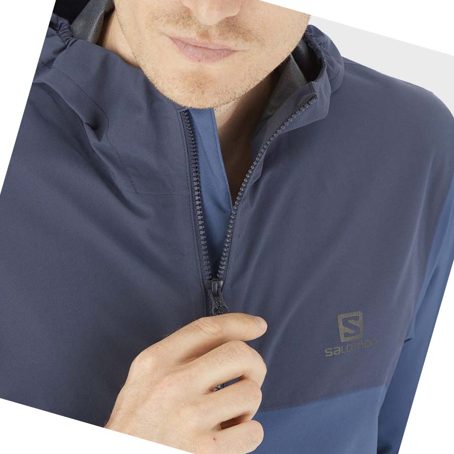 Chaquetas Salomon ESSENTIAL WATERPROOF 2.5L Hombre Azules | MX 3285ILH